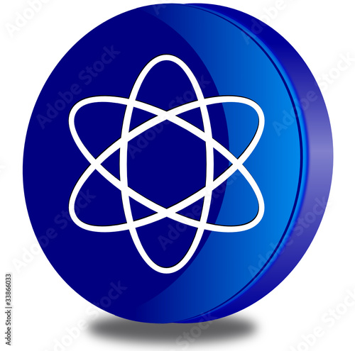 Atom glossy icon