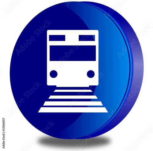 Train glossy icon