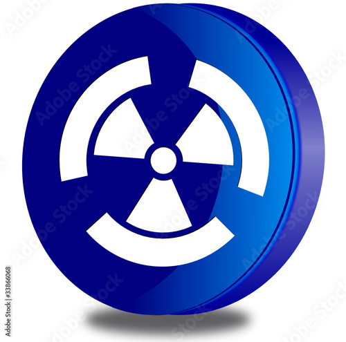 Radioactivity glossy icon