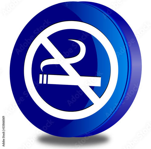 No smoking glossy icon