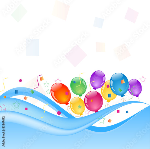 Party colorful balloons