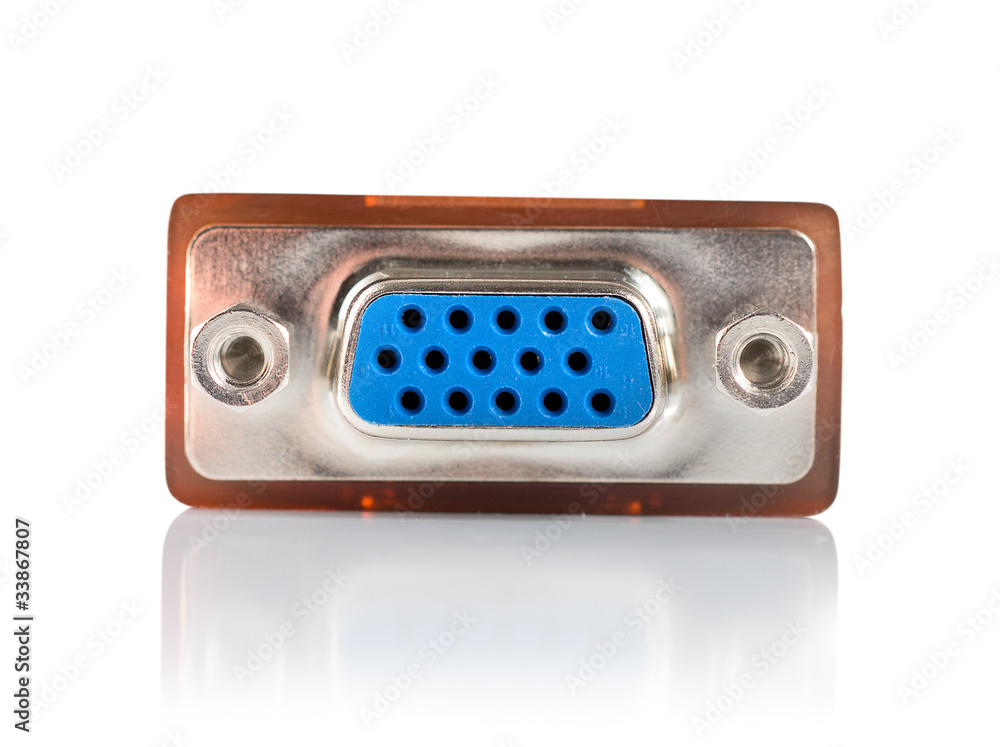 Fototapeta premium Monitor connector isolated