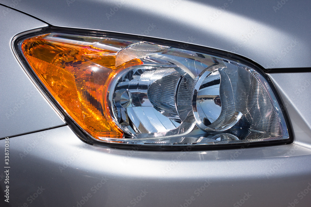 Automobile Headlight Closeup