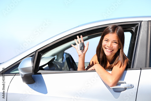 Slika na platnu Car driver woman