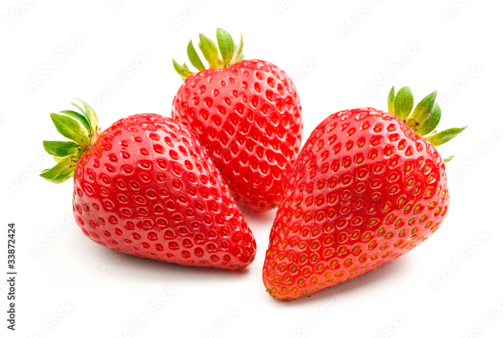 custom made wallpaper toronto digitalFresh strawberries isolated on white background