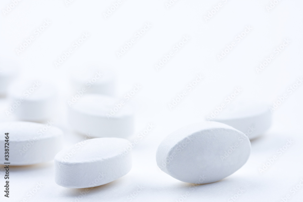 Pills on white background Pills on white background