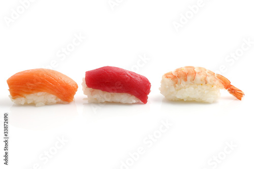 Sushi isolated in white background