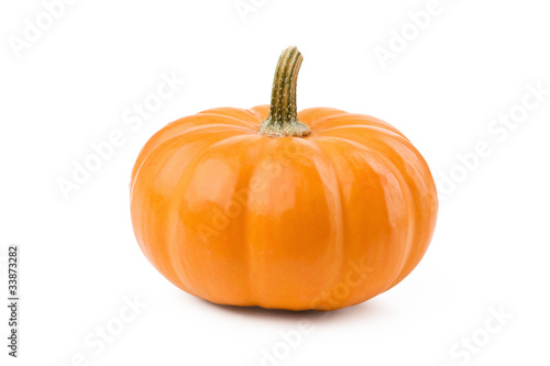 Pumpkin isolated on white. For Halloween, thanksgiving holiday.