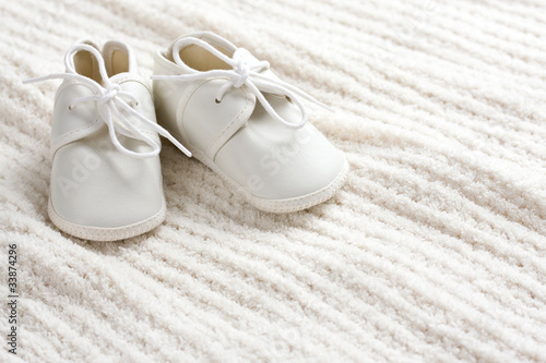 Baby shoes and blanket