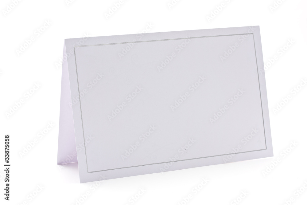 Blank greeting card isolated on white background Blank greeting card isolated on white background