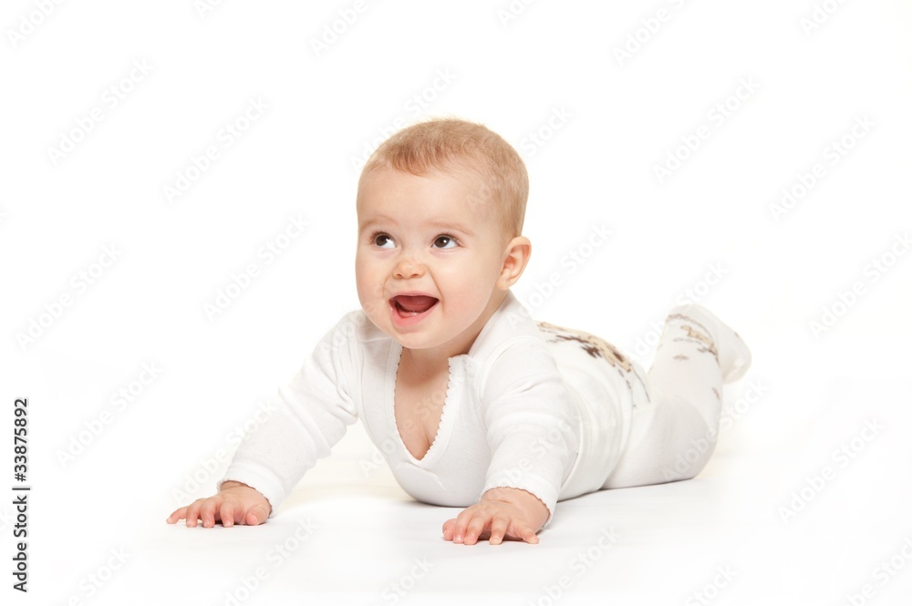 Baby girl isolated on white background Baby girl isolated on white background