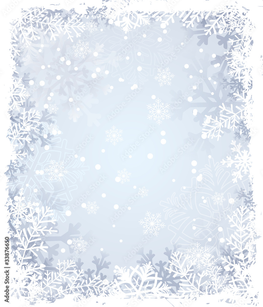 winter background with snowflakes and fir branches winter background with snowflakes and fir branches