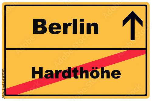 Schild Berlin Hardthöhe