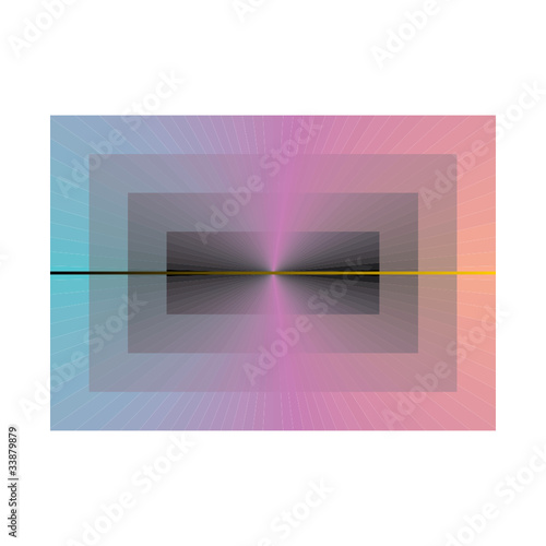Blue-Pink-Peach Background with a Black-Yellow Horizontal Line