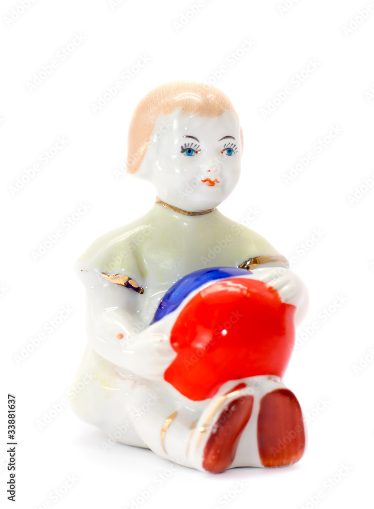 Fototapeta premium Porcelain ancient figurine