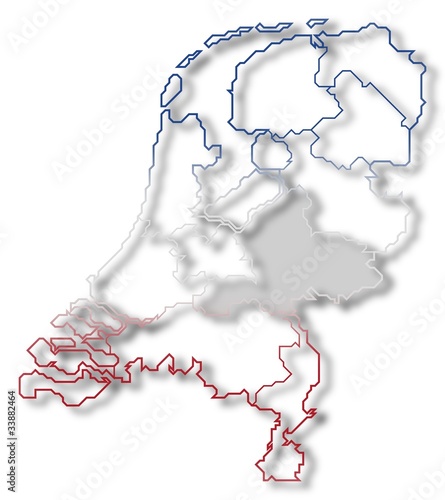 Political map of Netherlands