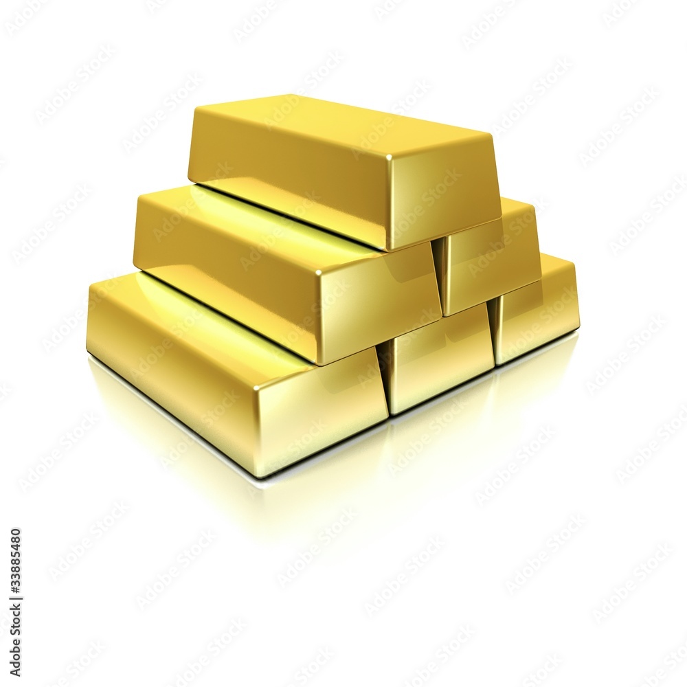 Goldbarren Stapel Goldbarren Stapel