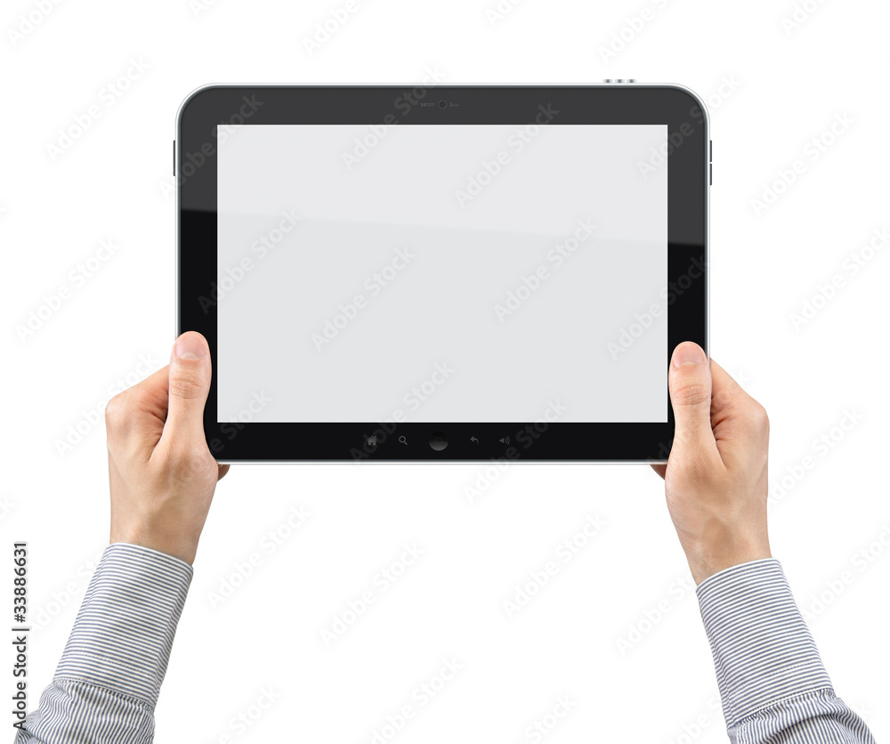 Holding Tablet PC Holding Tablet PC