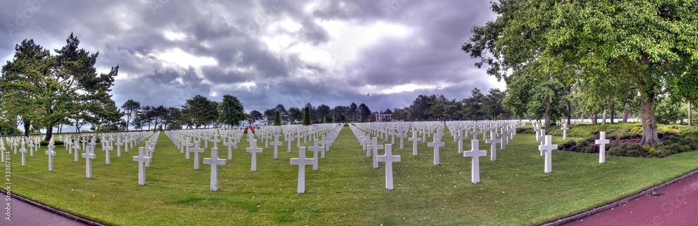 Panorama HDR du cimetière américain de Colleville-Sur-Mer Panorama HDR du cimetière américain de Colleville-Sur-Mer