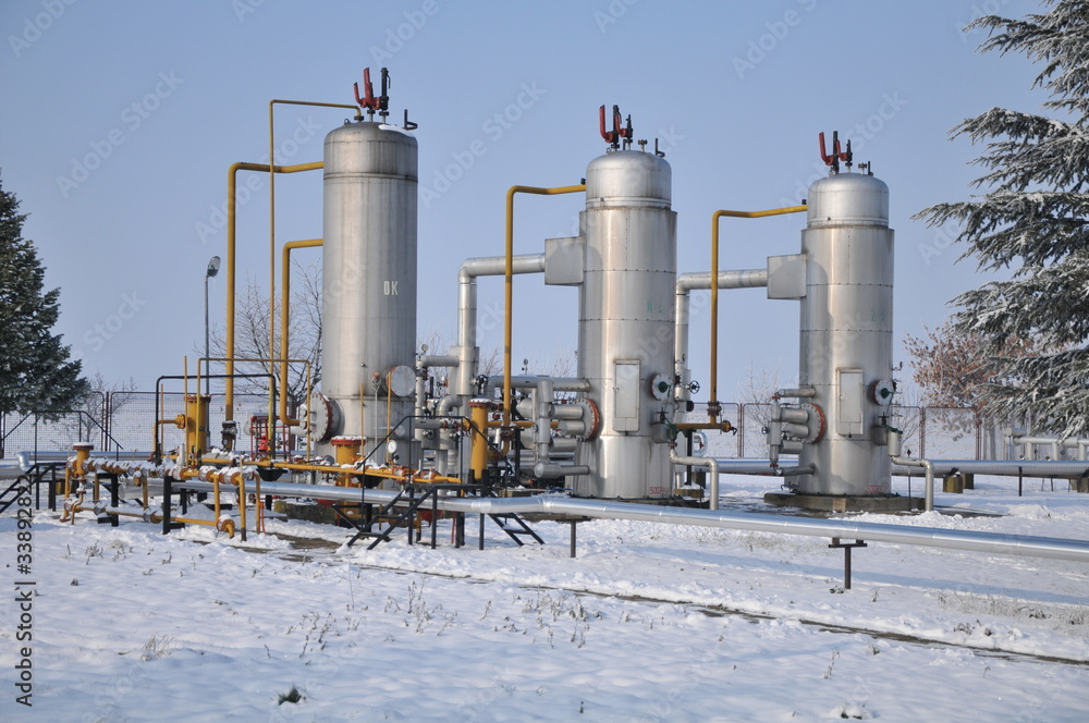 Obraz premium collection stations in winter