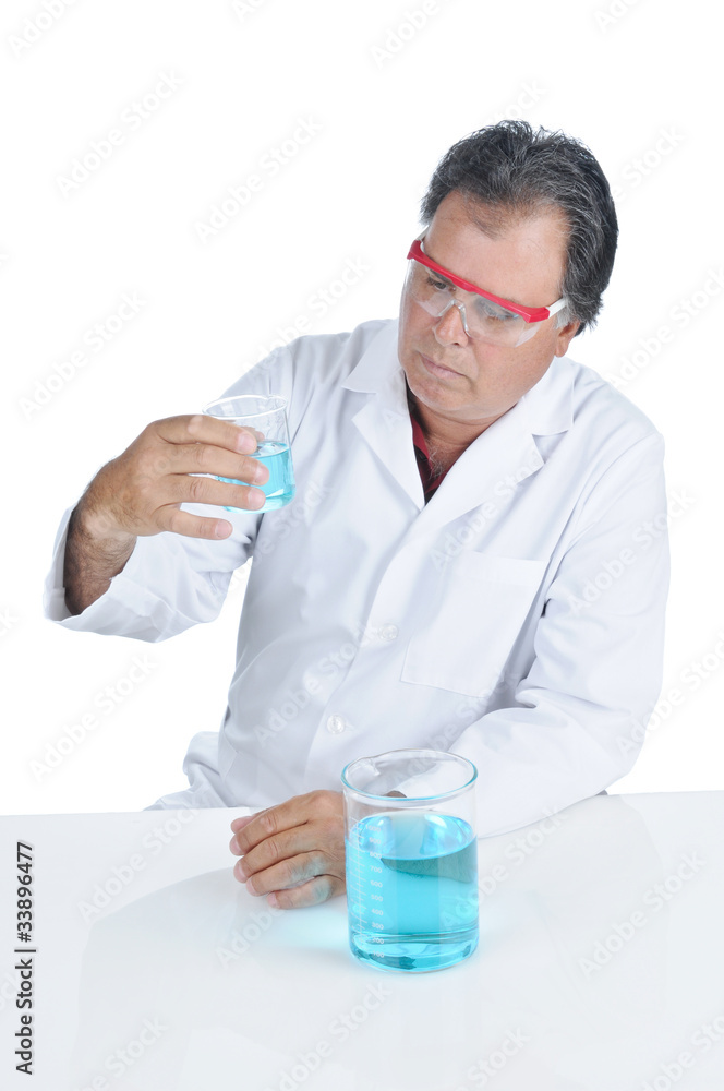 Lab Technician wearing safety glasses Lab Technician wearing safety glasses
