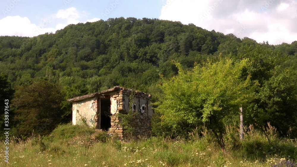 The ruins in the mountains in the North Caucasus The ruins in the mountains in the North Caucasus