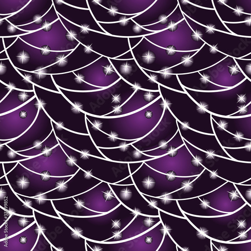 vector seamless christmas background with decoration and stars