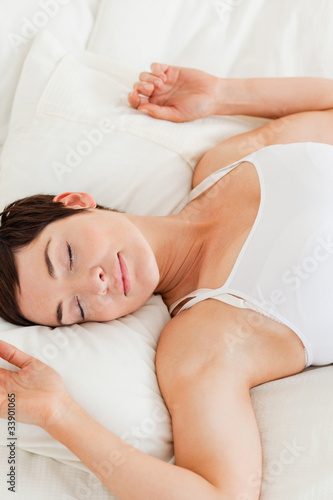 Calm woman sleeping