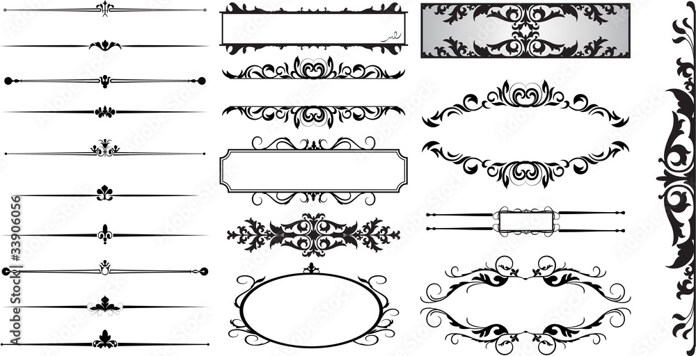 Funky Decor Spear Divider n Frame Banners Stock Vector Adobe Stock