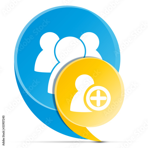 vecteur,bulle groupe de personne