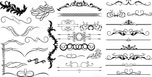 Funky Design Decor Flourish Element Set