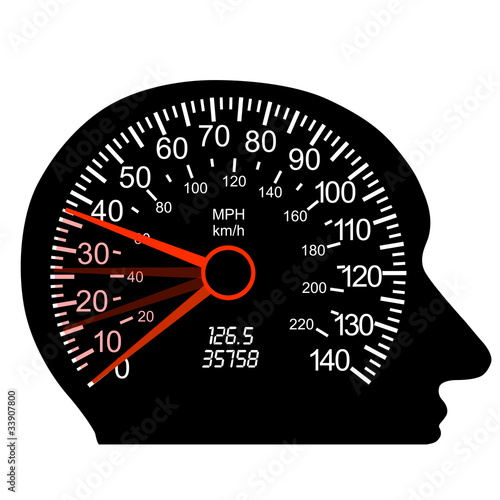 car speedometer in the human brain