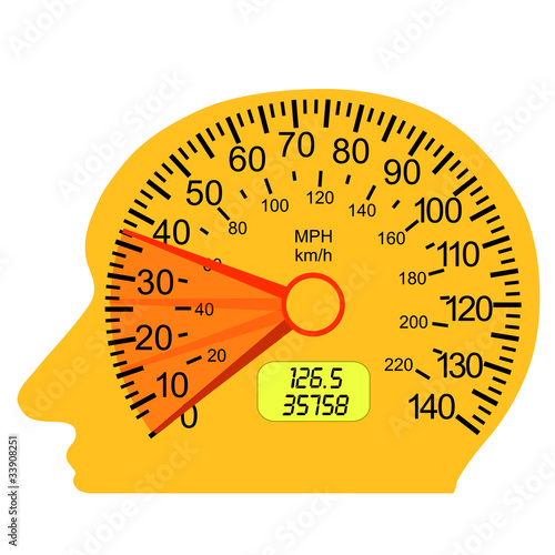car speedometer in the human brain