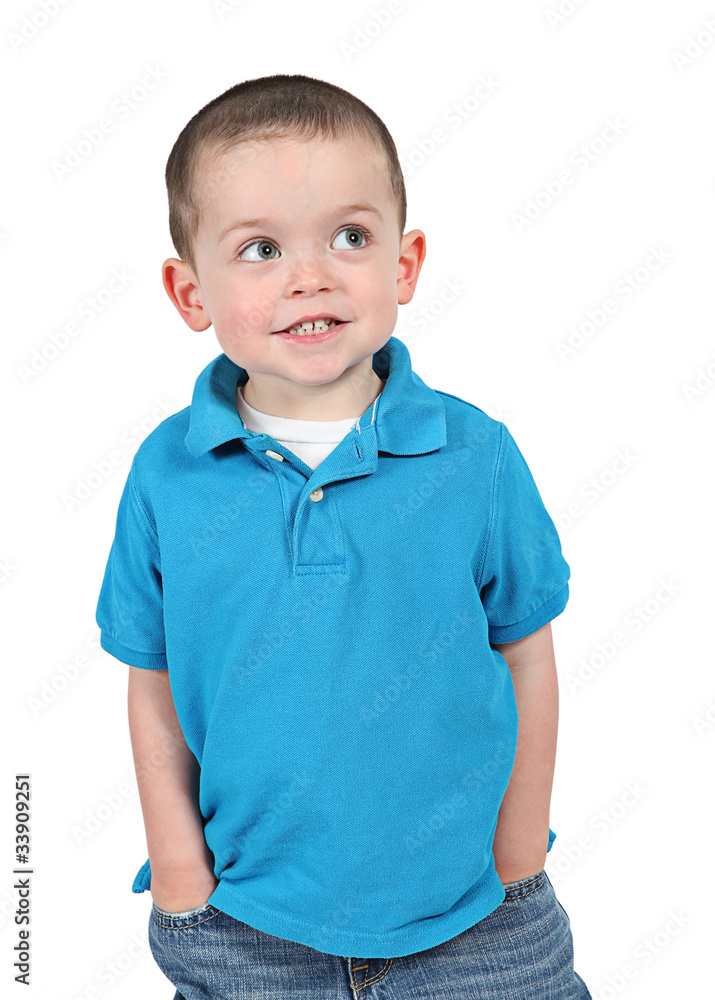 Cute little boy isolated on white background Cute little boy isolated on white background