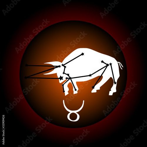 bull zodiac sign vector