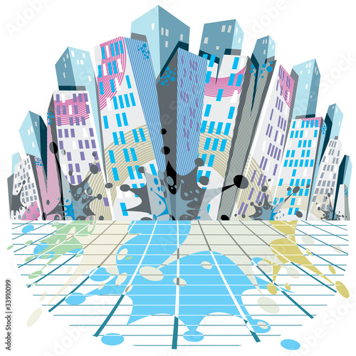 Urban background. Vector illustration.