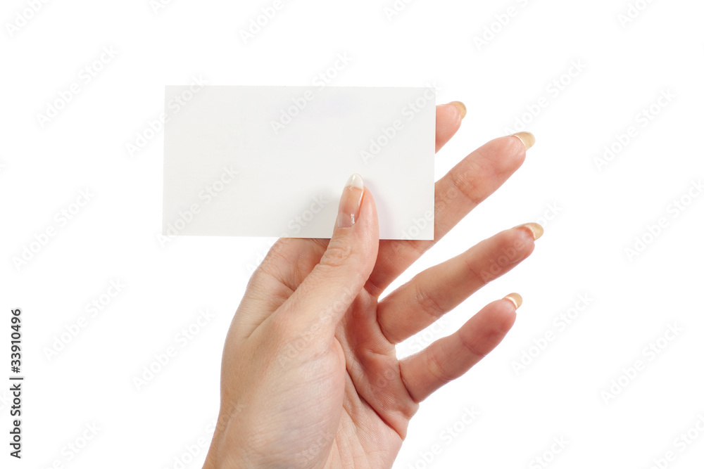 Obraz premium In the women 's hand card