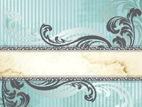 Silver Victorian vintage banner