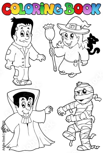 Coloring book Halloween topic 4