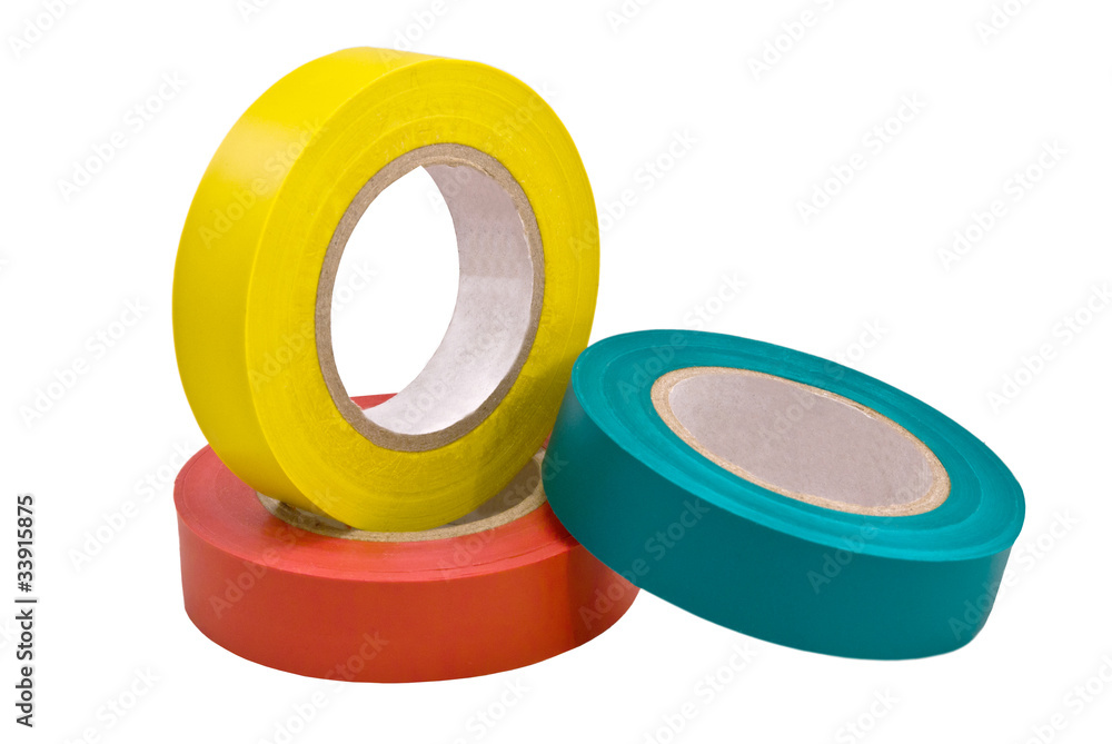 Adhesive tape isolated on white Adhesive tape isolated on white