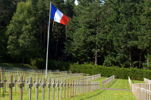 Cimetière après la bataille du Linge en Alsace, 1915