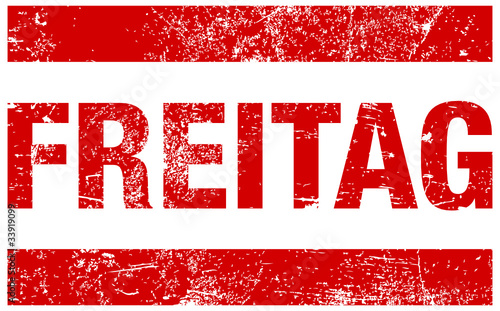 Stempel "Freitag" Rot