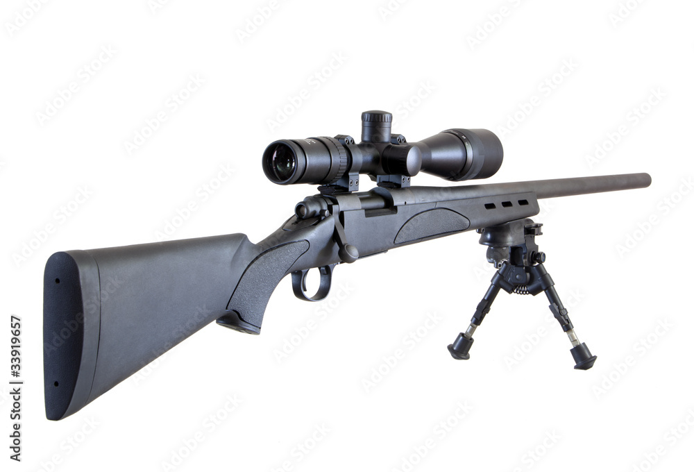 Sniper rifle isolated on white Sniper rifle isolated on white