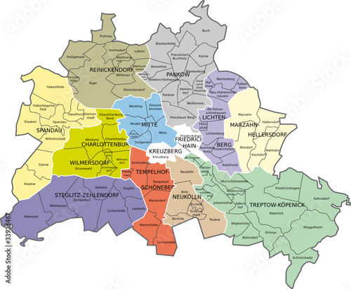 Berlin, Bezirke, Ortsteile