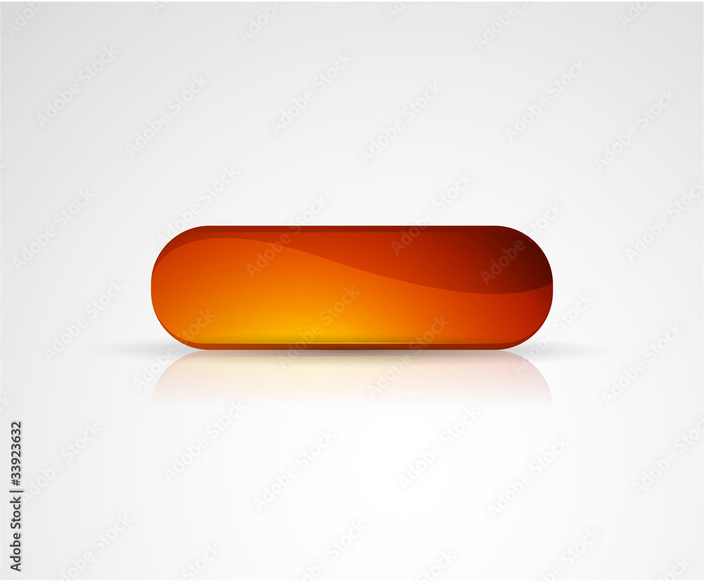 Orange vector glossy button Orange vector glossy button