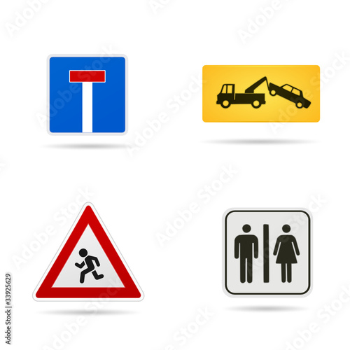 Verkehrszeichen, Schilder & Symbole