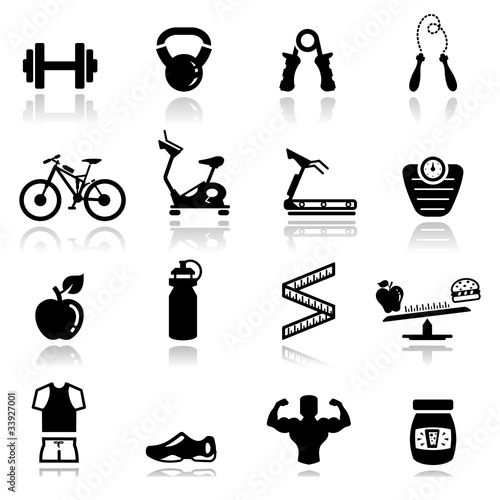 Icons set fitness