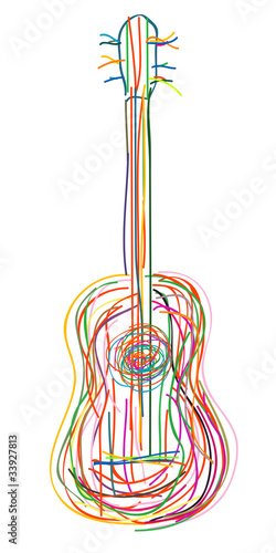 Stylized acoustic guitar