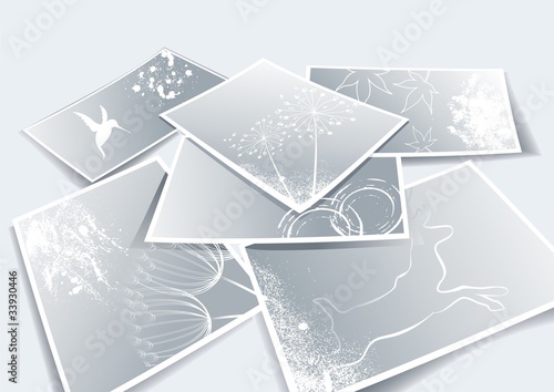 vector collection of isolated instant photo frames