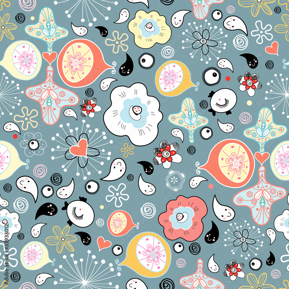 Naklejka premium abstract pattern with cheerful drops